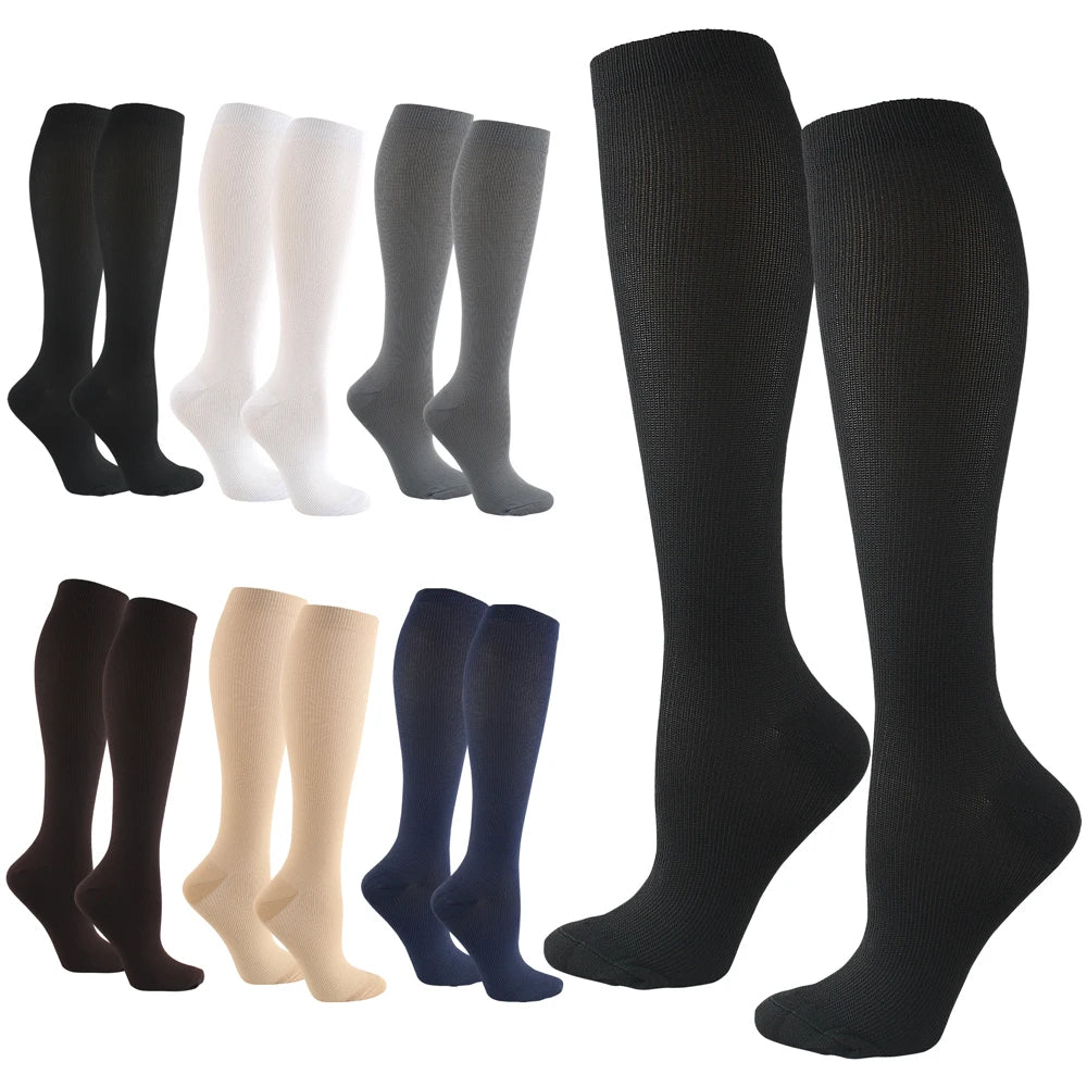 Compression Socks for Varicose Veins – Anti-Fatigue Support for Golf, Rugby, Running, Hiking, Sports, Driving, Travel & Flights | Unisex (Men & Women)