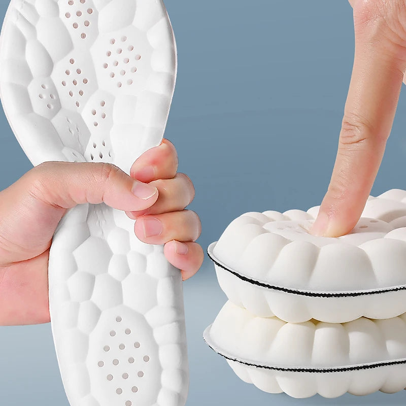 Soft Latex Sport Insoles – High Elasticity, Shock Absorbing, Arch Support, Breathable & Deodorant Orthotic Pads