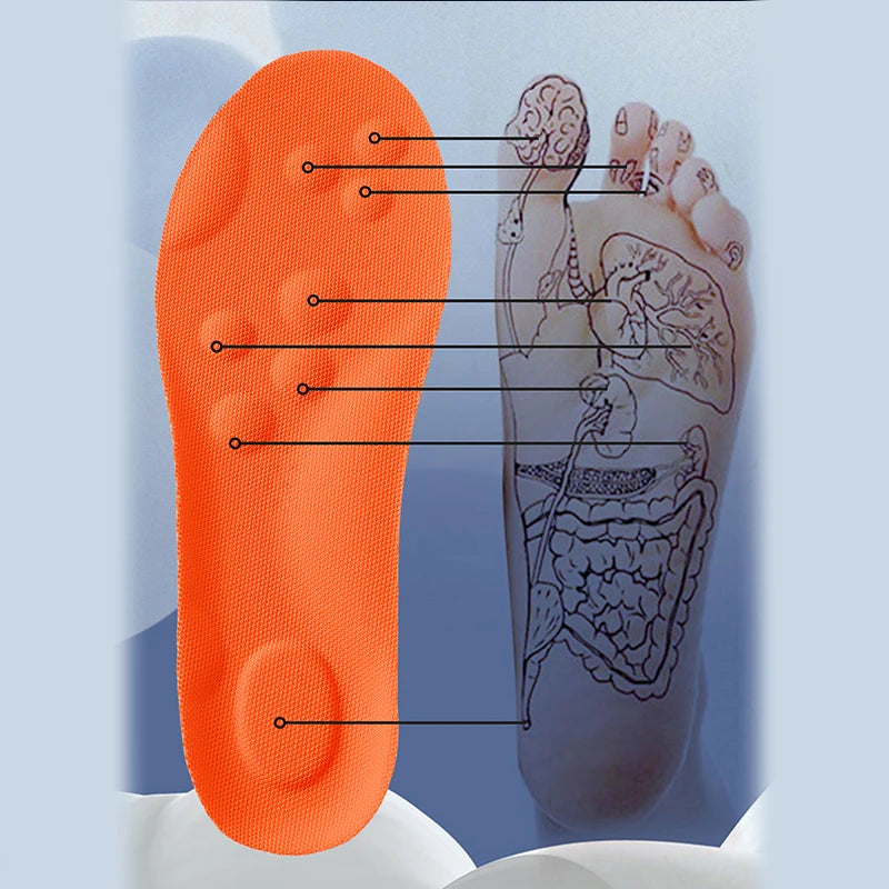 Soft Latex Sport Insoles – High Elasticity, Shock Absorbing, Arch Support, Breathable & Deodorant Orthotic Pads